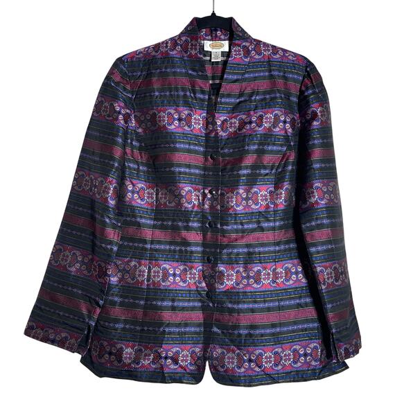 Talbots Jackets & Blazers - Vintage Talbots Silk Blend Paisley Button Down Blazer Women’s Sz 8